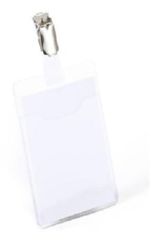 Picture of Durable - Visitor Name Badge - Portrait - 90 x 60mm - Transparent - Pack of 25 - [DL-810719]