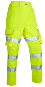 Picture of Pennymoor - Class 2 Ladies Poly-Cotton Yellow Cargo Trouser - LE-CL01-Y