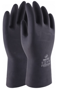 picture of UCI Neo300 Neoprene Flocklined Chemical Gauntlet Black - UC-G/NEO300/BK