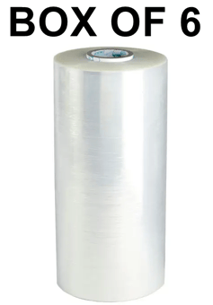 picture of Slingsby Clear Hand Cast Stretch Film - Standard Core - 400mm x 60m - Box of 6 Rolls - [SLB-426263] - (LP)