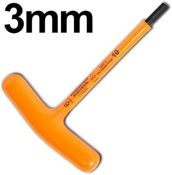 picture of Boddingtons - Premium Insulated Allen Key - T-Bar 3mm x 150mm - [BD-117203]