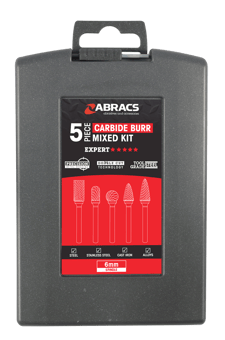 Picture of Abracs Tungsten Carbide Burr Kit - Pack of 5 - [ABR-CBKIT5]