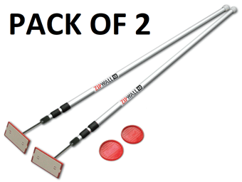picture of ZipWall® 12 - Spring-loaded Poles - 3.6m - 149cm x 9cm x 6cm - Pack of 2 - [ZP-SLP2]