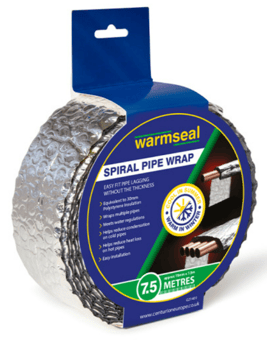 picture of Warmseal Spiral Insulation Pipe Wrap 75mm x 7.5m - [CI-G21501]