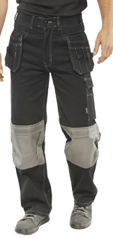 Picture of Kington Multi Purpose Pocket Trousers Black - Tall Leg - BE-KMPTBLT