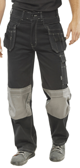 Picture of Kington Multi Purpose Pocket Trousers Black - Tall Leg - BE-KMPTBLT - (DISC-R)