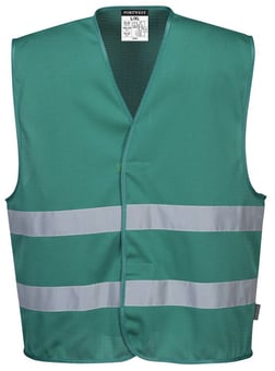 picture of Portwest - F374 - Hi-Vis MeshAir Iona Vest - Bottle Green - PW-F374BGR - (DISC-R)