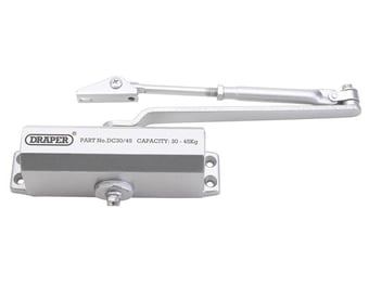 Picture of Draper - Adjustable Automatic Door Closer for Doors Between 25kg and 45Kg - [DO-62893]