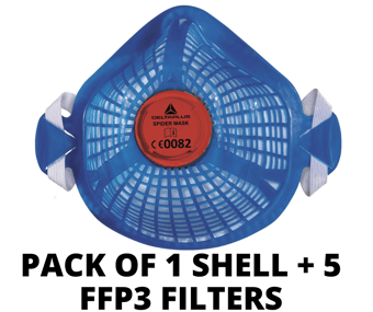 picture of Delta Plus - Spidermask Spare Disposable Filters FFP3 - [LH-SPIDERMASKP315]