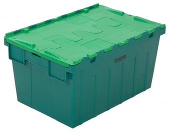 picture of BiGDUG Tote Boxes - 315h x 400w x 600d mm - 56 Litre - Two Tone Green - [BDU-TSPALC50G]