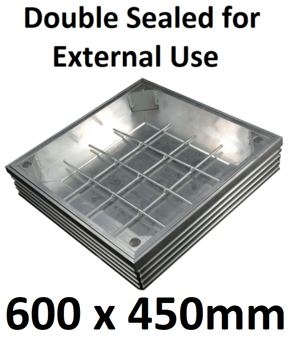 picture of Double Sealed for External Use - Recessed Aluminium Cover - 600 x 450mm - [EGD-DS-60-6045]