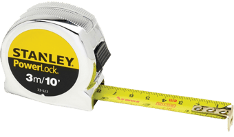 picture of Stanley Tools - PowerLock® Classic Pocket Tape 3m/10ft (Width 19mm) - [TB-STA033523]