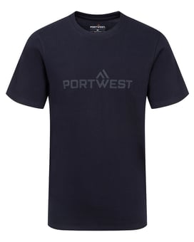 picture of Portwest B198 - Portwest Cotton T-Shirt S/S - Navy - PW-B198NVR