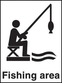 Picture of Fishing Area Sign - [AS-WH31]