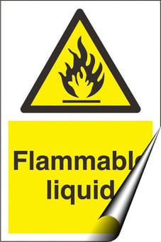 Picture of Flammable Liquid Sign - 200 x 300Hmm - Self Adhesive Vinyl - [AS-WA145-SAV]