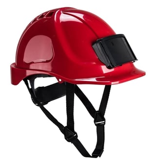 picture of Portwest - PB55 - Endurance Badge Holder Helmet - Red - [PW-PB55RER]