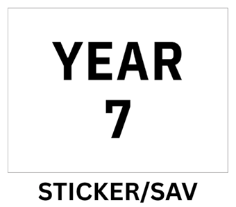 picture of Year 7 Door Wall Plaque Area Guide Sign Sticker/Sav - IH-YEAR07-SAV - (LP)