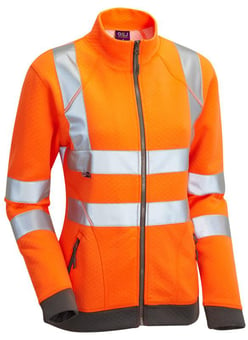 picture of Hollicombe - Hi-Vis Orange Women's Zipped Sweatshirt - LE-SSL03-O