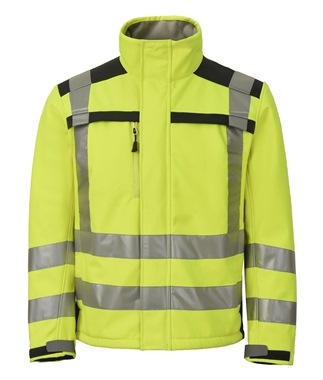 picture of Aqua Hi-Vis Soft Shell Fleece Yellow - FU-FJ075-000-034