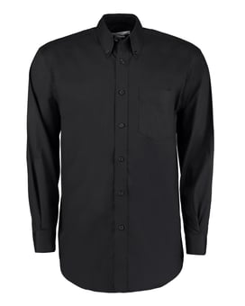picture of Kustom Kit Men's Long Sleeve Corporate Oxford Shirt - Black - BT-KK105-BLK