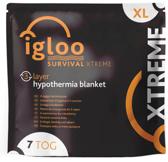 picture of Igloo Xtreme 3 Layer Hypothermia Blanket + Heat - X Large - Emergency Orange - [RL-IG006]