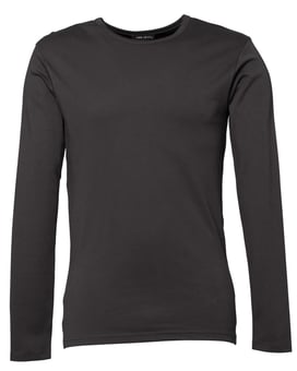 Picture of Tee Jays Men's Long Sleeve Interlock Tee - Dark Grey - BT-TJ530-DGRY