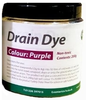 picture of S1E Drain Tracing Dye 200g - Purple - [S1-DTD-PURPLE] - (LP)