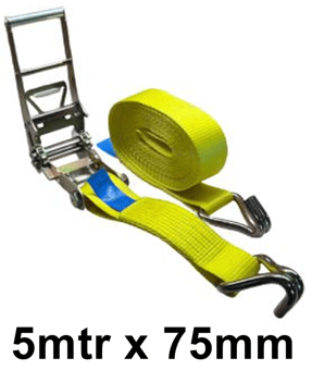 picture of Ratchet Lashing 10,000kg BF With Claw Hooks Either End - 5mtr x 75mm - [DMC-RCL009]
