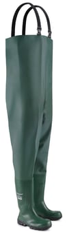 picture of Dunlop Work-it Full Safety Chest Wader - Green - BE-NB2KLCW - (LP)