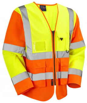 Picture of Wrafton - Hi Vis Sleeved Superior Yellow/Orange Waistcoat - LE-S12-Y/O