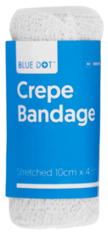 picture of Blue Dot Crepe Bandage 10cm x 4.5m - Pack of 10 - [CM-30BDCR10]
