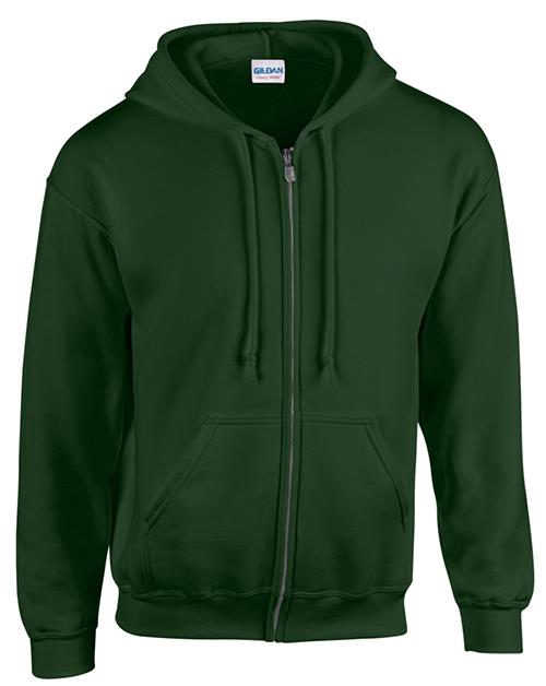 picture of Gildan Heavy Blend Adult Full Zip Hooded Sweatshirt - Forest Green - BT-18600-FGR