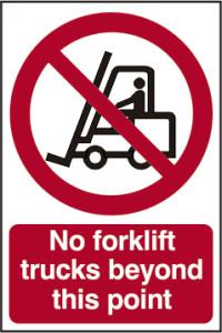 Picture of No Forklift Trucks Beyond This Point - PVC 450 x 600mm - IH-14391