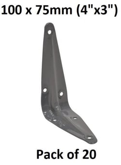 picture of Shelf Bracket - Grey London Type - 100 x 75mm (4"x3") - Pack of 20 - [CI-CJ01L]