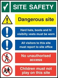 Picture of Site Safety / Dangerous / PPE / Report / Access / Children Sign - 3mm Foamex - AS-MU305F