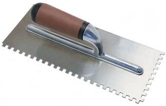 picture of Hilka - 281 x 120mm Notched Plasterers Trowel - [CI-TW28L]