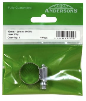 Picture of Andersons - 10mm - 20mm (MOO) Zinc Plated Mild Steel Hose Clip - [CI-HW005]