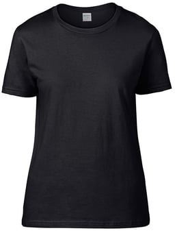 Picture of Gildan Premium Cotton Ladies' T-Shirt - Black - [BT-4100L-BLK] - (DISC-R)