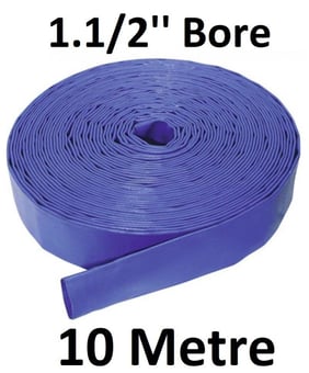 picture of 10 Metre 1 1/2" Bore - High Pressure Layflat Hose - 2.5kg - [HP-HPLFL112/10]