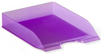 picture of Durable - Letter Tray Basic - Transparent Purple - 337 x 253 x 63mm - Pack of 6 - [DL-1701673992]