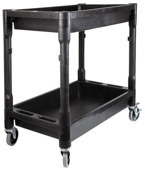 picture of Duratool 2 Tier Heavy Duty Plastic Service Cart Trolley on Castors - [CP-TL19809]