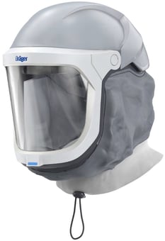 picture of Drager X-Plore 8000 White/Grey Helmet with Polycarbonate Visor - [BL-750580]