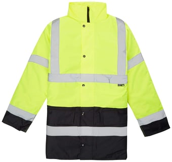 picture of Hi Vis Superior Parka Jacket - Yellow Navy - Conforms to EN471 Class 3 - SP-PARKA-YNA - (DISC-R)
