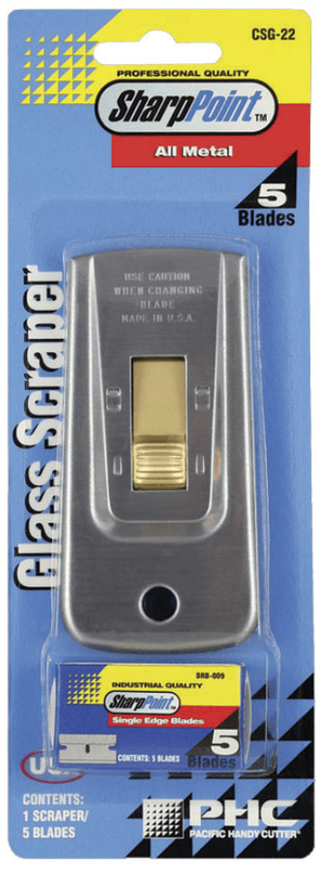PHC Heavy Duty Glass Scraper Chrome - [BE-CSG-22]