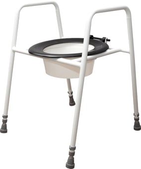 picture of Aidapt Solo Skandia Raised Toilet Seat and Frame - Configuration Free Standing with Splash Guard - [AID-VR157]