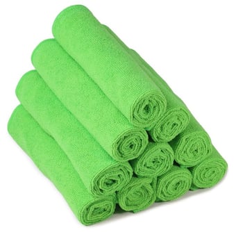 Picture of Standard Microfibre Cloths - Green - Pack of 10 - [MCS-SMFCGREEN]