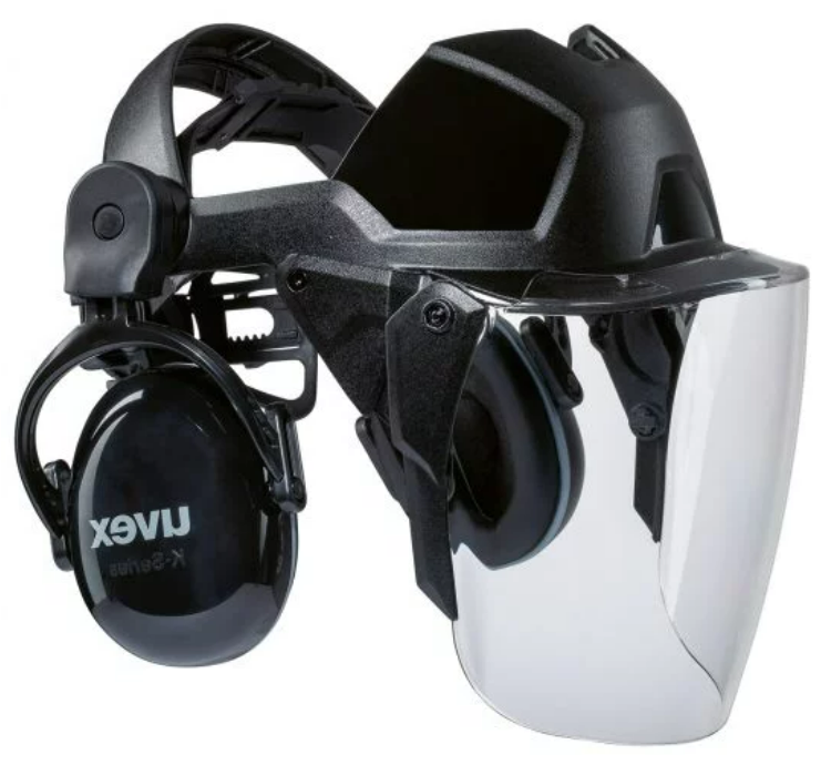 Uvex Pheos Polycarbonate Visor Faceguard With Ear Muffs - [TU-9790212] - (LP)