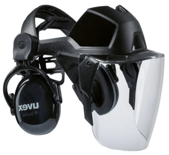 picture of Uvex Pheos Polycarbonate Visor Faceguard With Ear Muffs - [TU-9790212]
