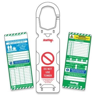 Picture of Scafftag Tower Pack - Box of 10 Holders, 20 Inserts & 1 Permanent Marker Pen - [SC-STSH368]