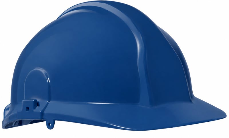 Centurion 1125 - Blue Unvented Safety Helmet - Full Peak - Slip Ratchet - [CE-S03CBA]